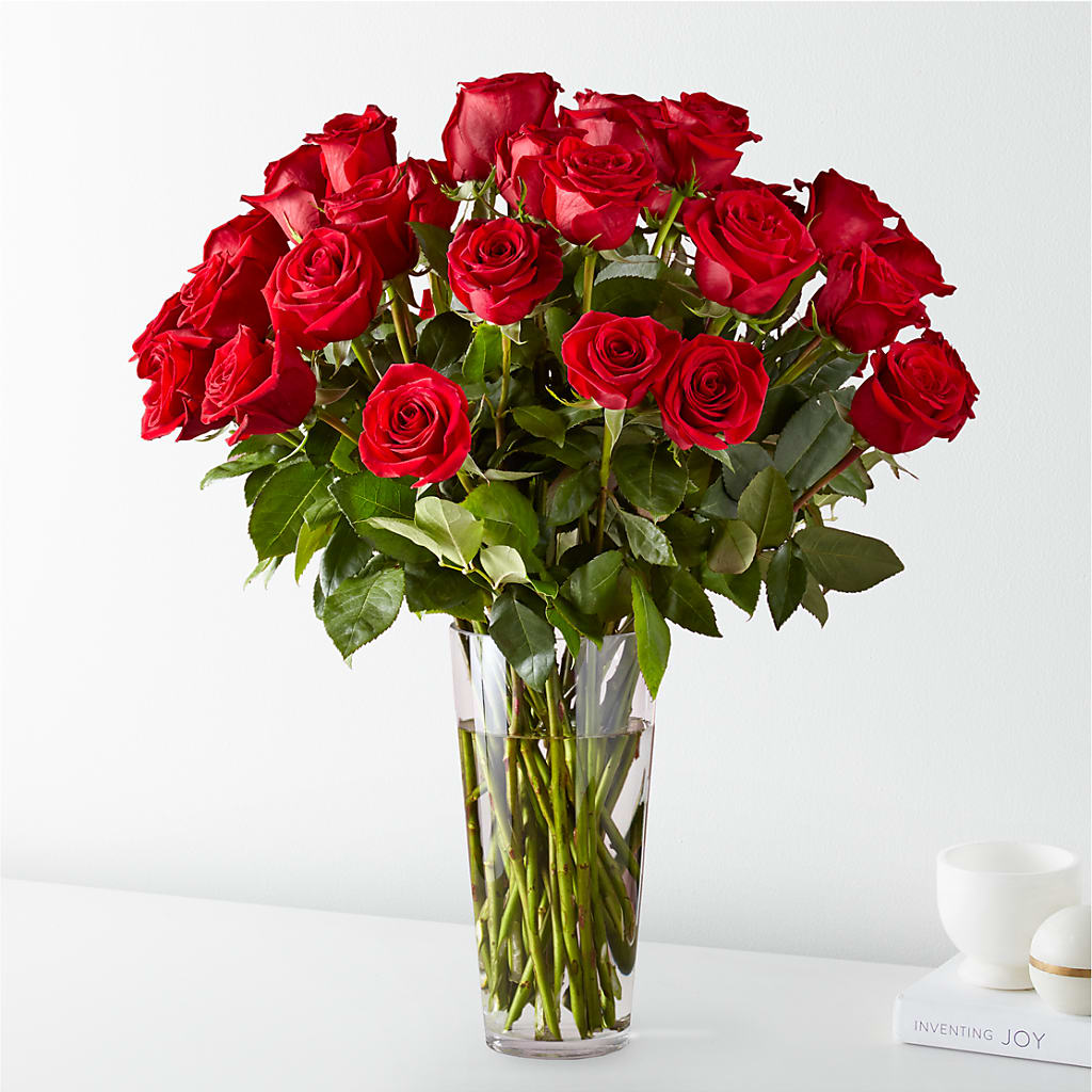 Long Stem Red Rose Bouquet – De Voe Floral, Lena IL