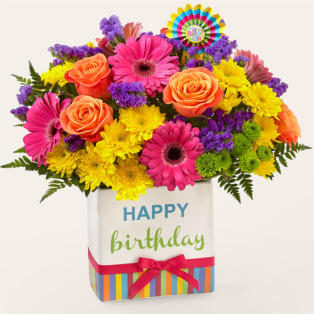 Birthday Brights Bouquet – De Voe Floral, Lena IL