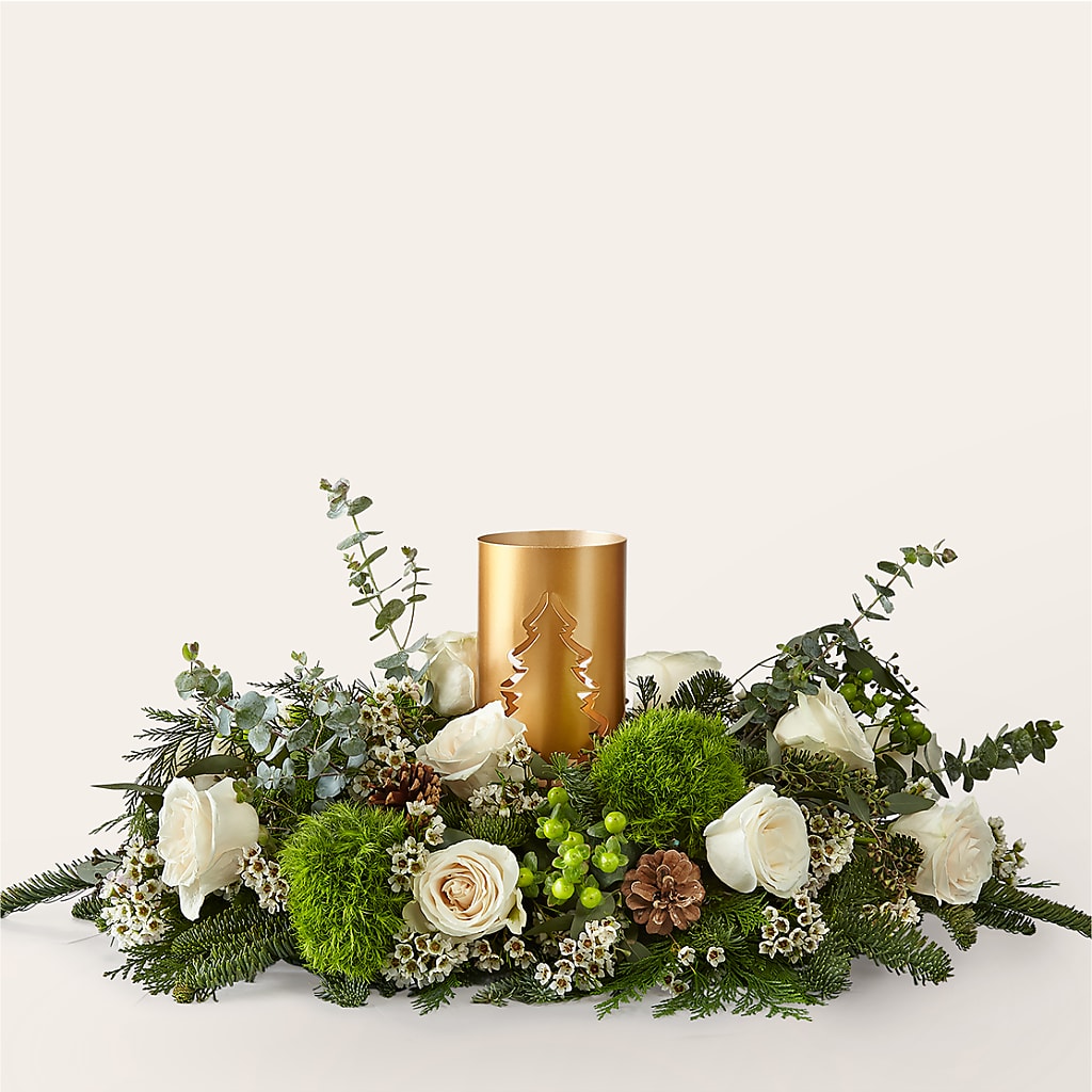 Chestnuts Roasting Centerpiece – De Voe Floral, Lena IL