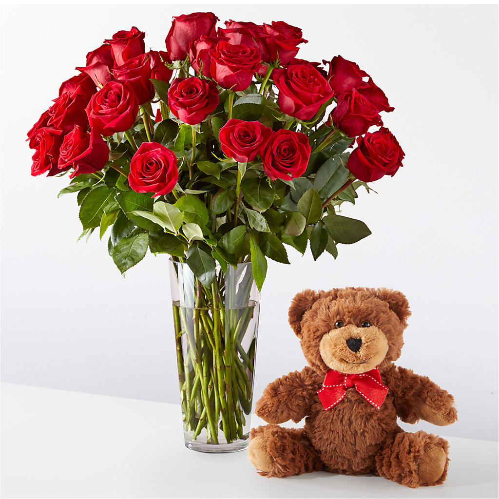 Romantic Long Stem Red Rose Bouquet Bundles – De Voe Floral, Lena IL