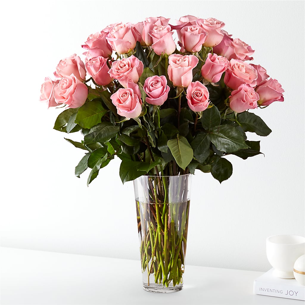 Long Stem Pink Rose Bouquet – De Voe Floral, Lena IL