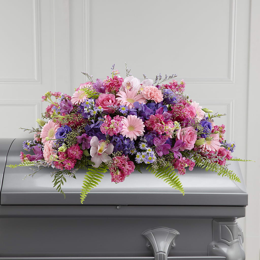 Glorious Garden Casket Spray – De Voe Floral, Lena IL