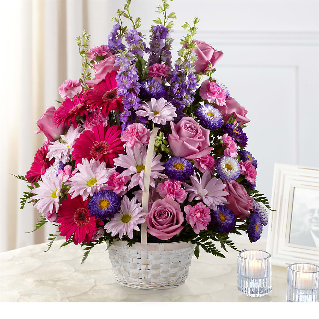 Pastel Peace Basket – De Voe Floral, Lena IL