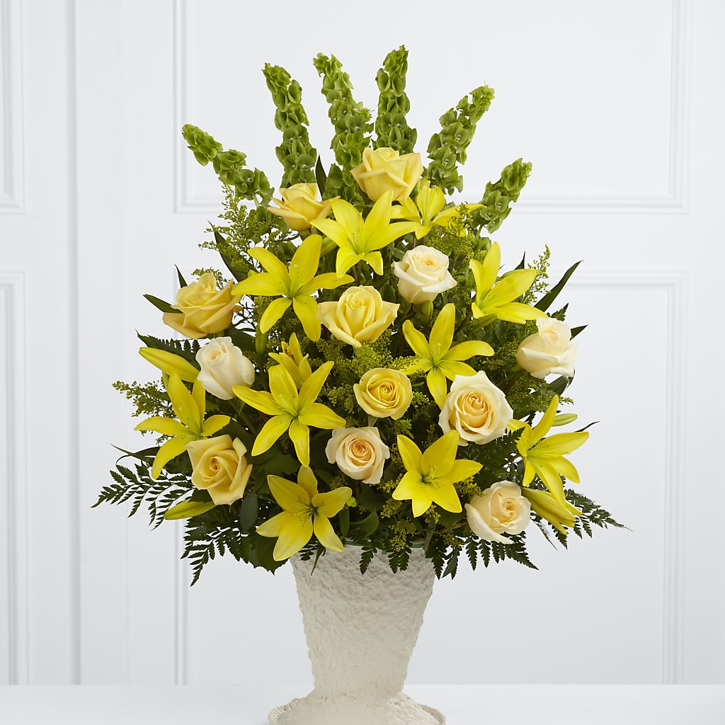 Golden Memories Arrangement – De Voe Floral, Lena IL