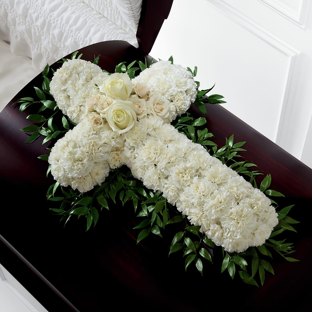 Peaceful Memories Casket Spray (Standard) – De Voe Floral, Lena IL
