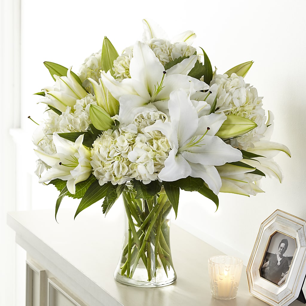 Compassionate Lily Bouquet – De Voe Floral, Lena IL