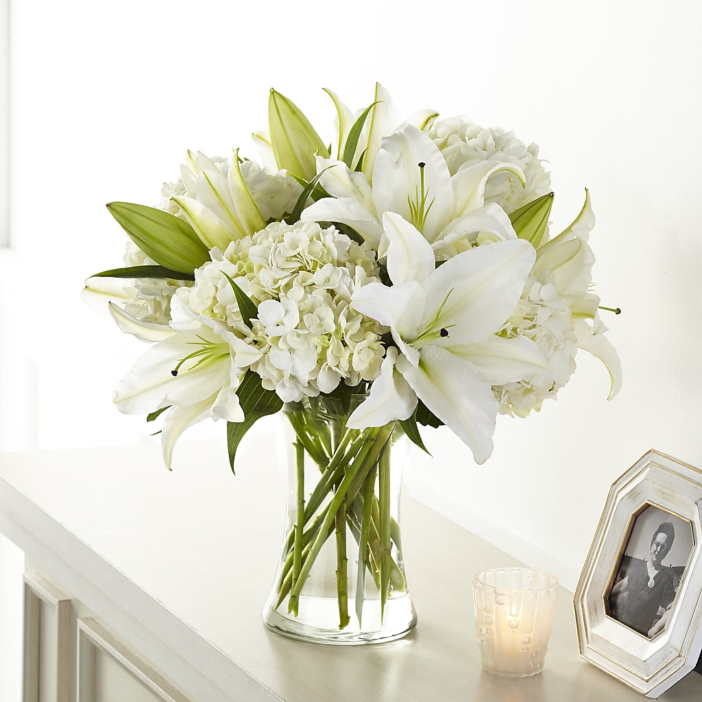 Compassionate Lily Bouquet – De Voe Floral, Lena IL