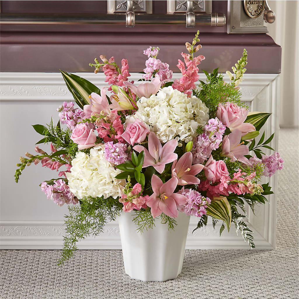 Simply Serene Floor Basket – De Voe Floral, Lena IL
