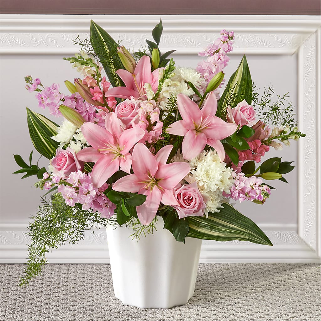 Simply Serene Floor Basket – De Voe Floral, Lena IL