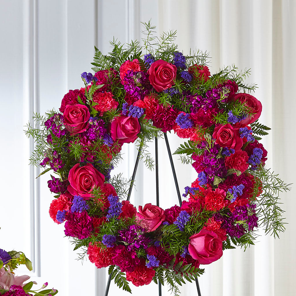 Calming Colors Wreath – De Voe Floral, Lena IL