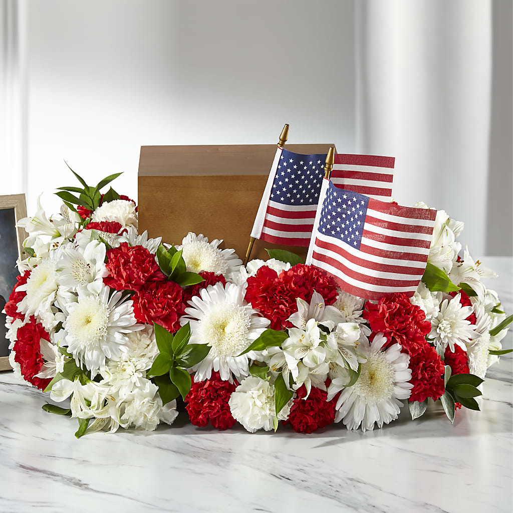 Spirit of Patriotism Cremation Adornment – De Voe Floral, Lena IL