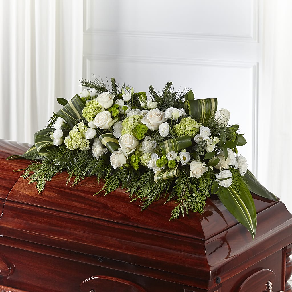 Hopeful Gesture Casket Spray – De Voe Floral, Lena IL