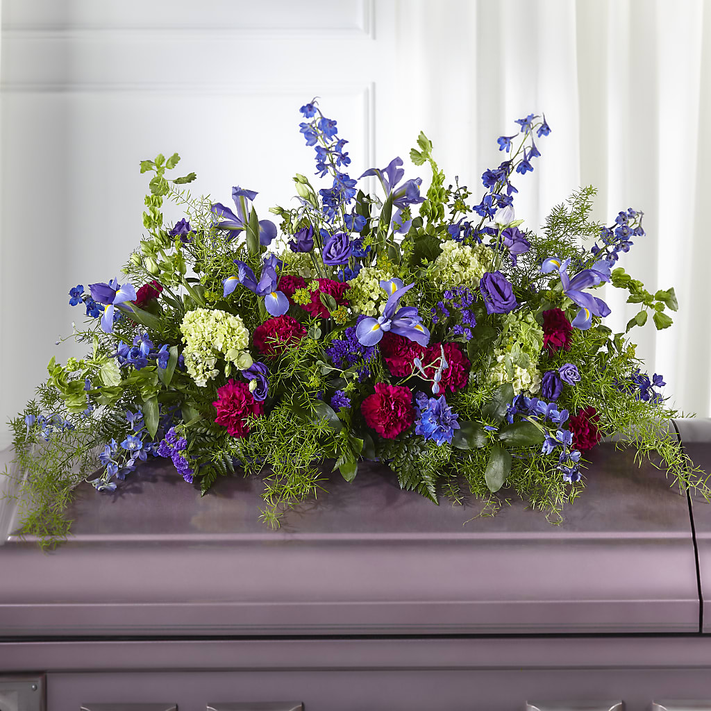 Always Treasured Casket Spray – De Voe Floral, Lena IL