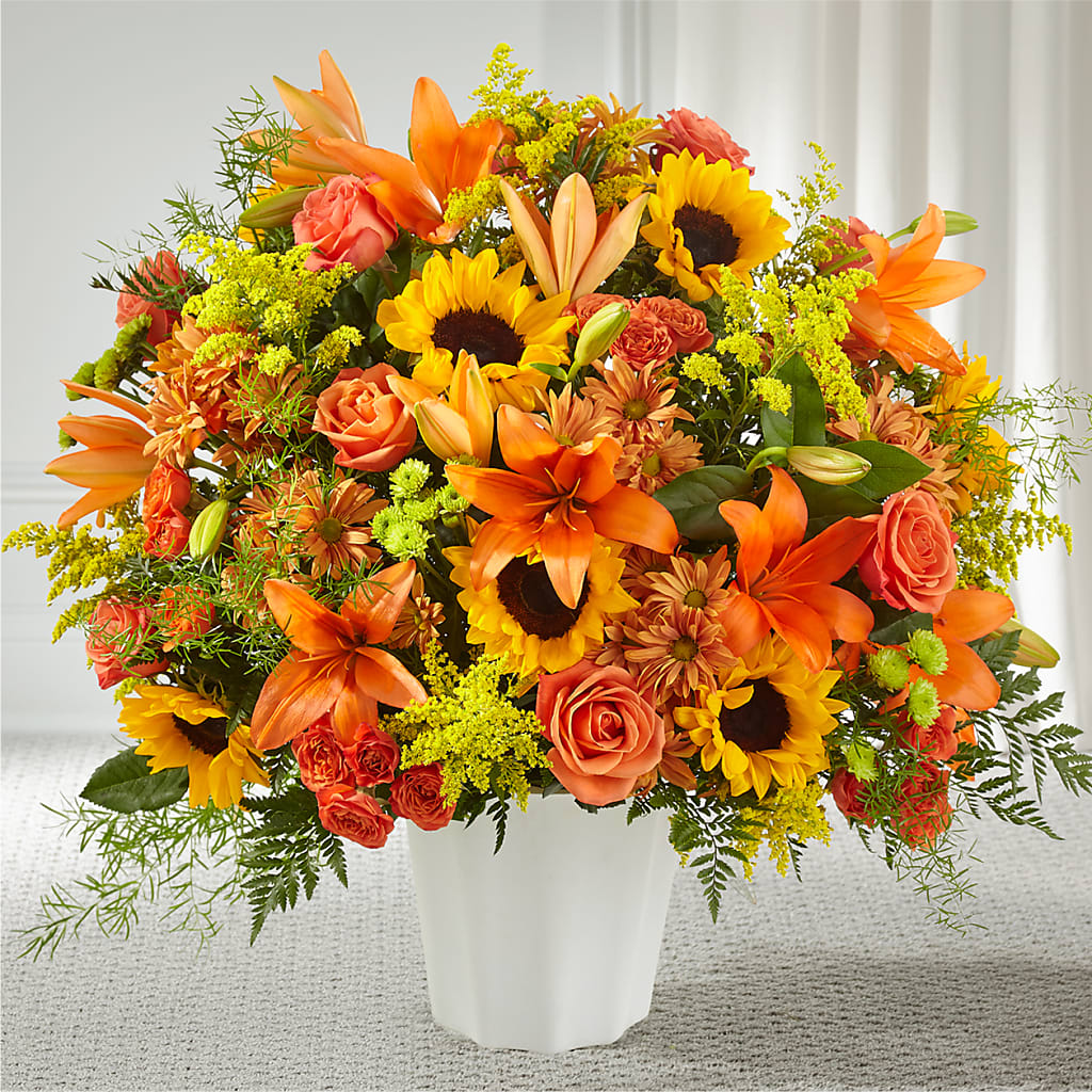 Harvest Thoughts Floor Basket – De Voe Floral, Lena IL