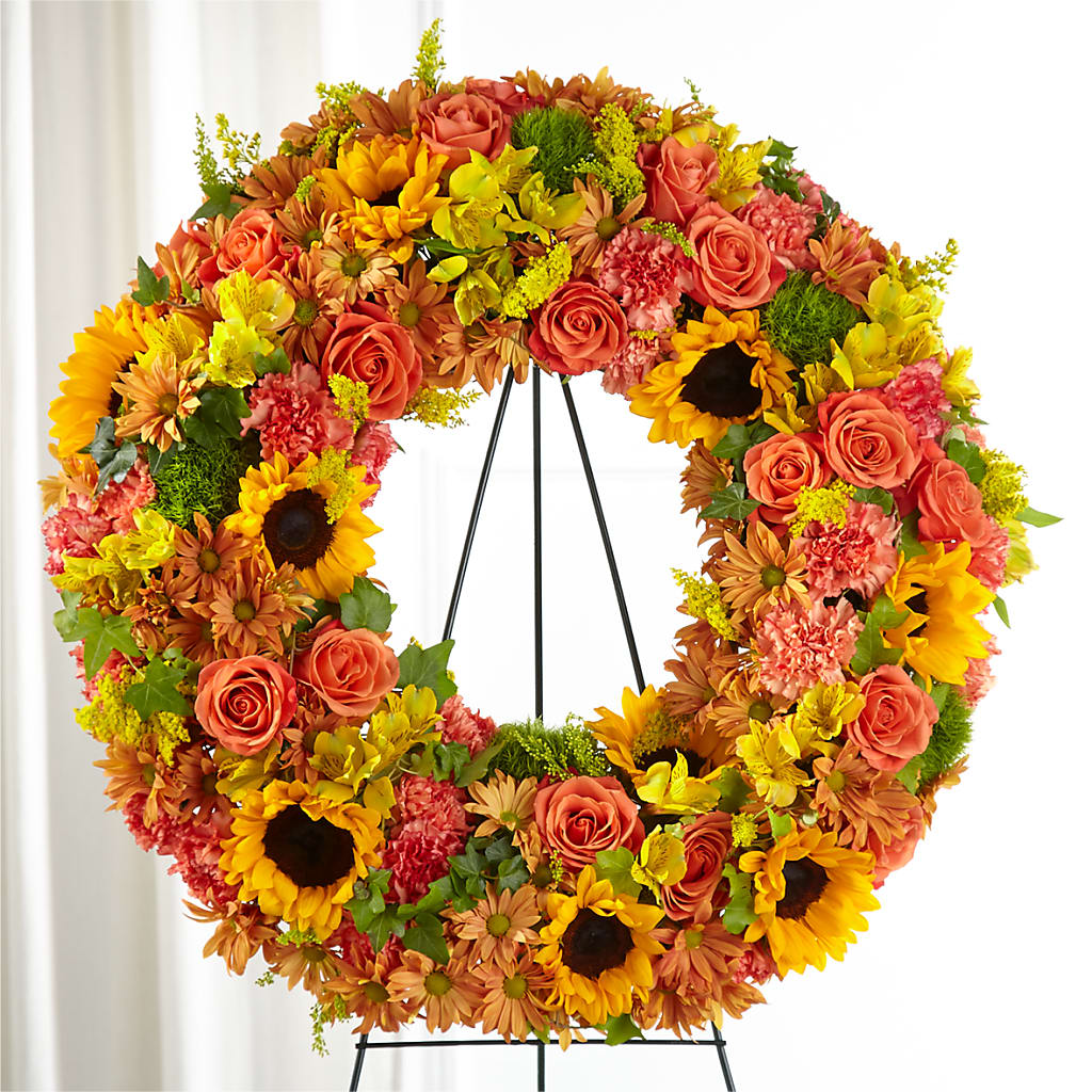 Autumnal Memories Wreath (Standard) – De Voe Floral, Lena IL