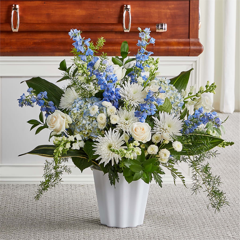 Everlasting Memories Floor Basket – De Voe Floral, Lena IL