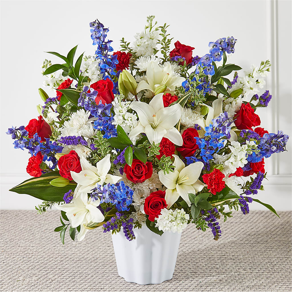 Consoled Floor Basket – De Voe Floral, Lena IL