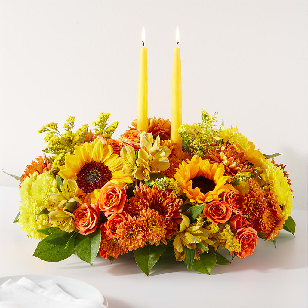 Autumn Harmony Centerpiece – De Voe Floral, Lena IL