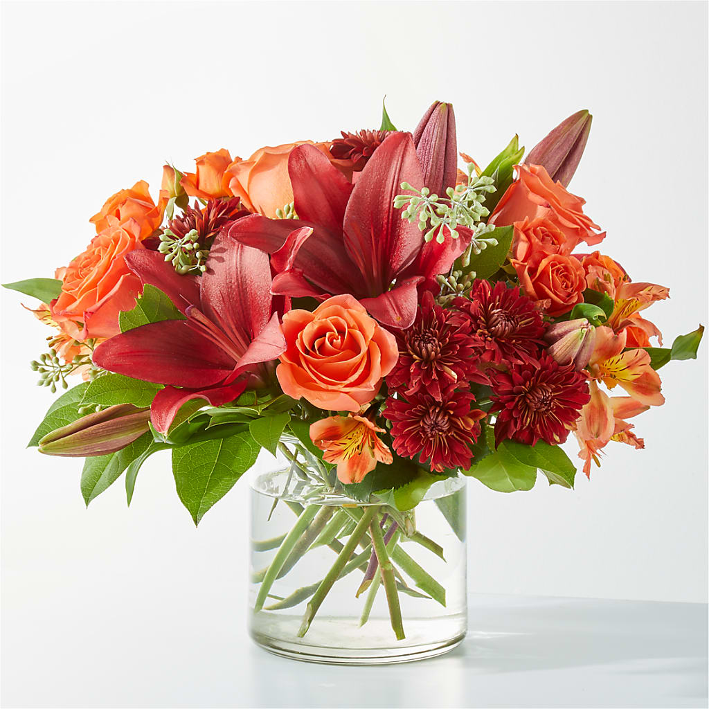 Crimson Leaves Bouquet – De Voe Floral, Lena IL