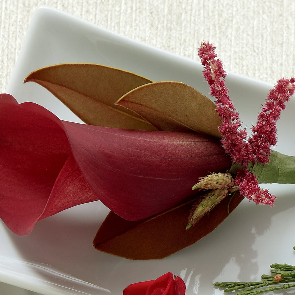 Red Calla Boutonniere – De Voe Floral, Lena IL