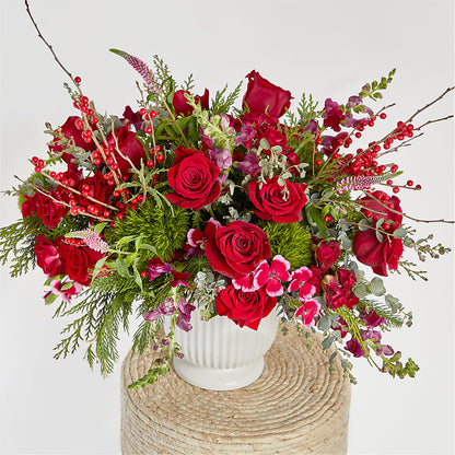 Big Red Bow Bouquet –  De Voe Floral, Lena IL