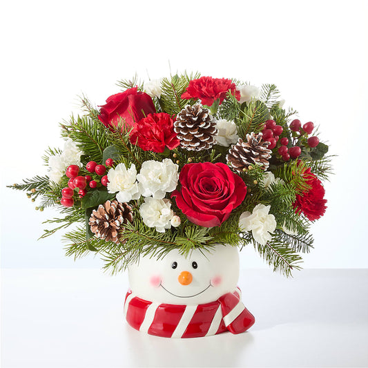 Jolly Snowman Bouquet –  De Voe Floral, Lena IL