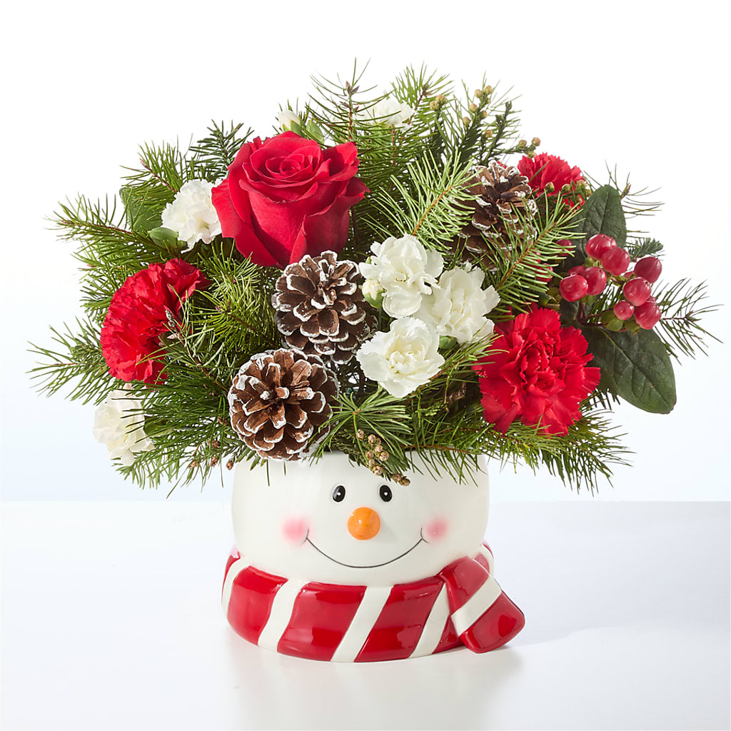 Jolly Snowman Bouquet –  De Voe Floral, Lena IL