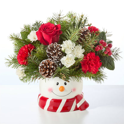 Jolly Snowman Bouquet –  De Voe Floral, Lena IL