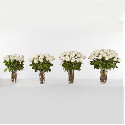 Long Stem White Rose Bouquet –  De Voe Floral, Lena IL