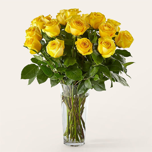 Long Stem Yellow Rose Bouquet –  De Voe Floral, Lena IL