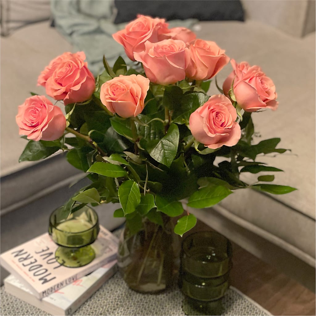 Long Stem Pink Rose Bouquet –  De Voe Floral, Lena IL