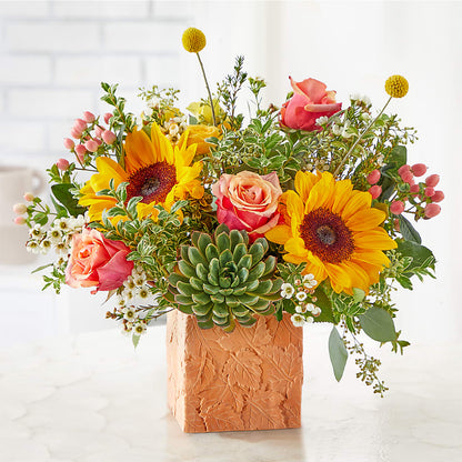 Sunflower Season Bouquet –  De Voe Floral, Lena IL