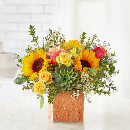 Sunflower Season Bouquet –  De Voe Floral, Lena IL