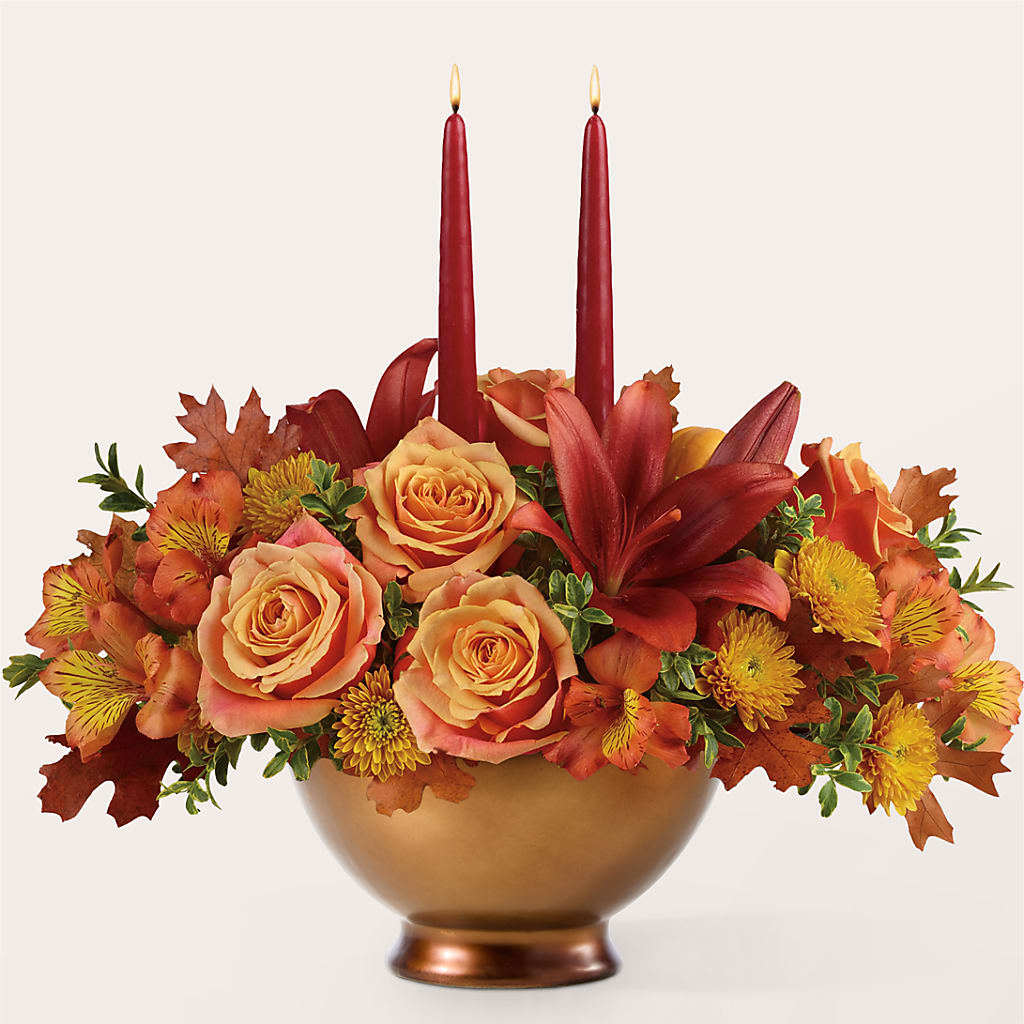 Harvest Table Centerpiece –  De Voe Floral, Lena IL