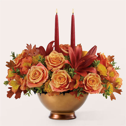 Harvest Table Centerpiece –  De Voe Floral, Lena IL