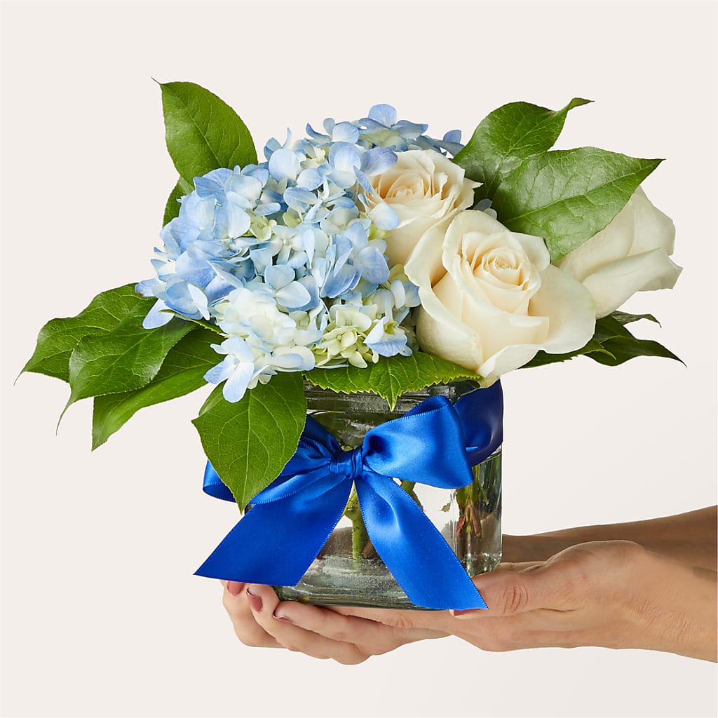 Sky Blue Delight Bouquet –  De Voe Floral, Lena IL