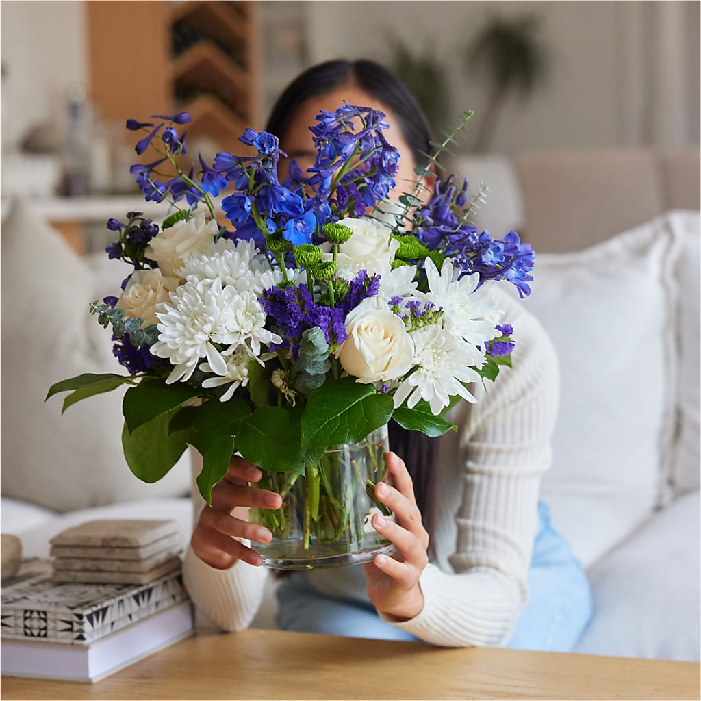Cerulean Waves Bouquet –  De Voe Floral, Lena IL