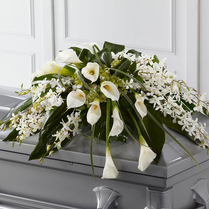 Angel Wings Casket Spray –  De Voe Floral, Lena IL