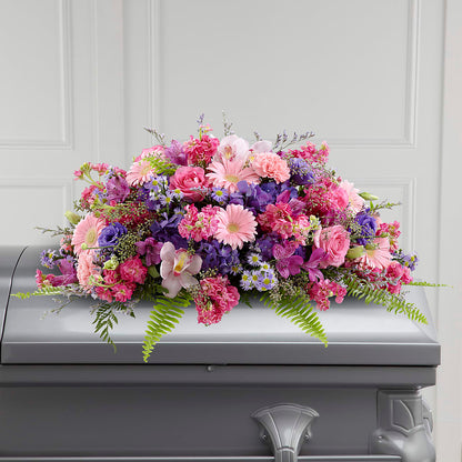Glorious Garden Casket Spray –  De Voe Floral, Lena IL