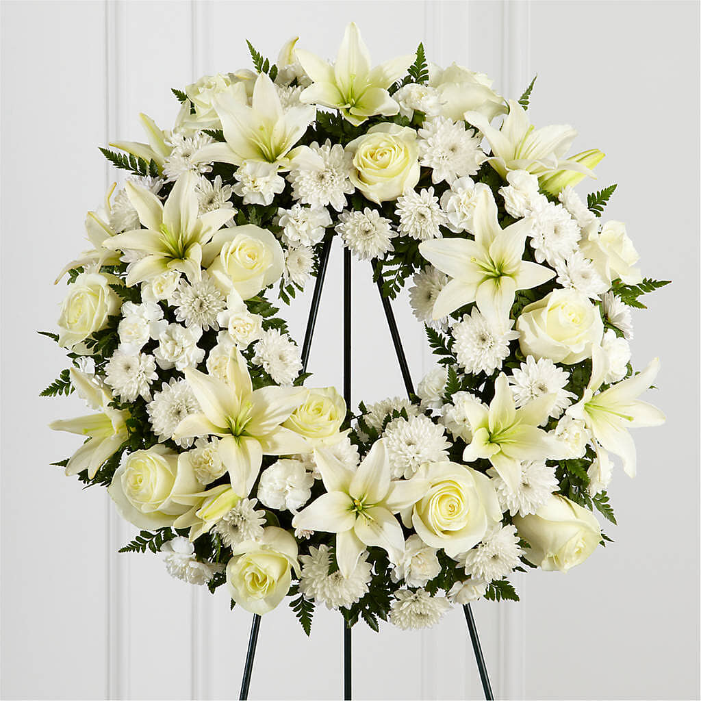 Treasured Tribute Wreath –  De Voe Floral, Lena IL