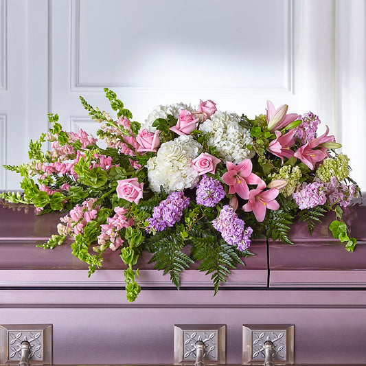 Life's Gratitude Casket Spray –  De Voe Floral, Lena IL