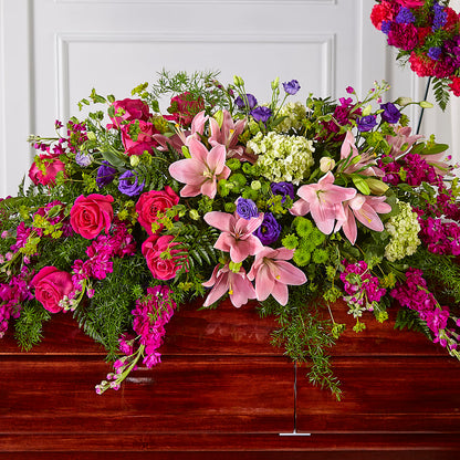 Radiant Tribute Casket Spray –  De Voe Floral, Lena IL