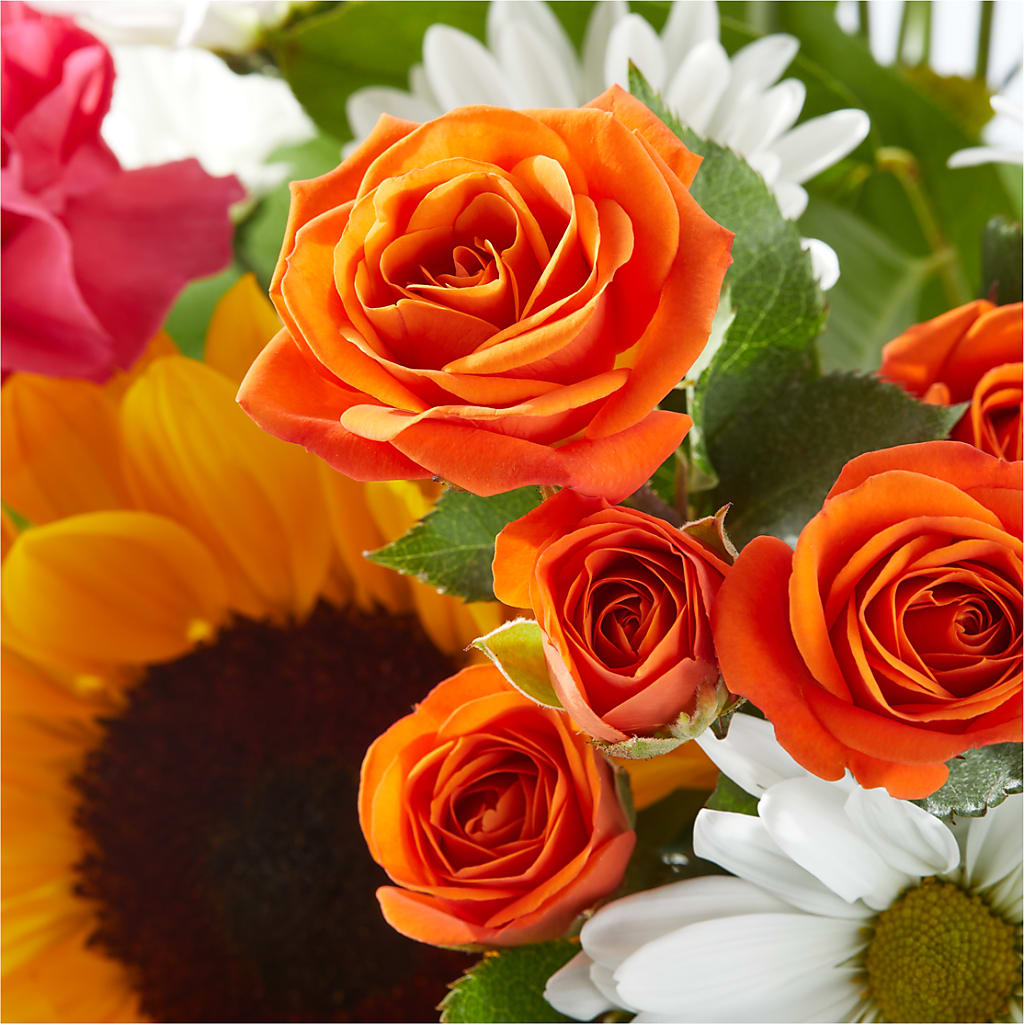 Sun-drenched Blooms Bouquet –  De Voe Floral, Lena IL