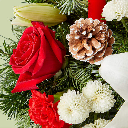 Seasonal Festivities Centerpiece –  De Voe Floral, Lena IL