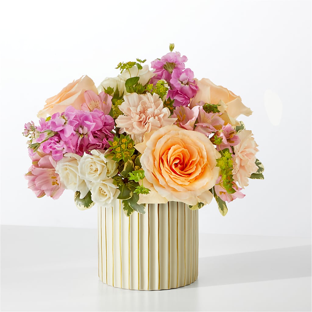 Paradise Bouquet with Ivory Vase –  De Voe Floral, Lena IL