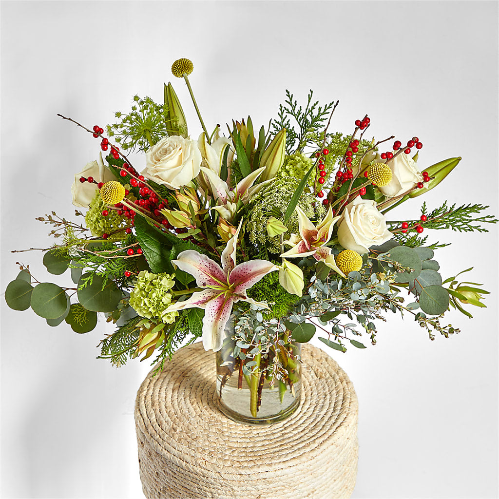 Berry & Bright Bouquet –  De Voe Floral, Lena IL