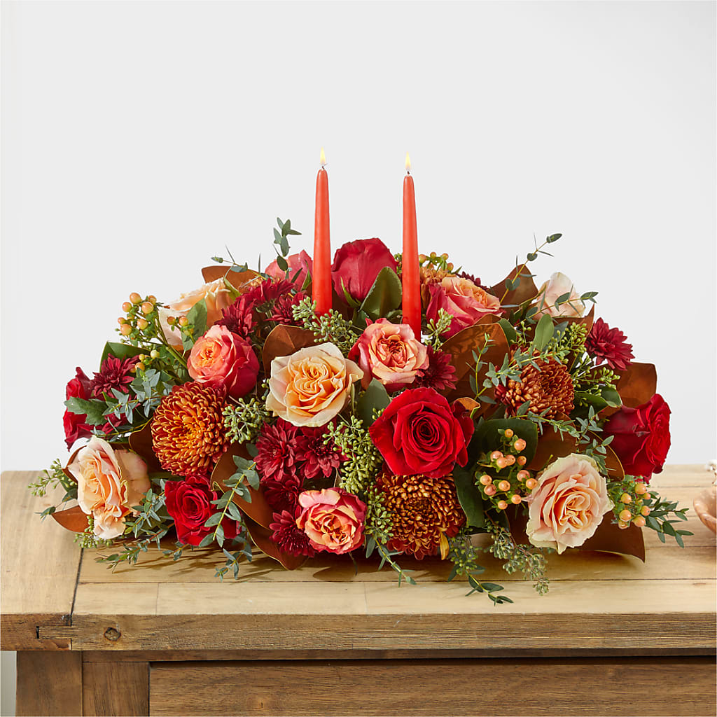 Gather Near Centerpiece –  De Voe Floral, Lena IL