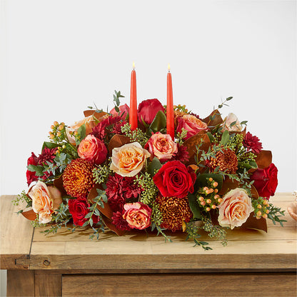 Gather Near Centerpiece –  De Voe Floral, Lena IL
