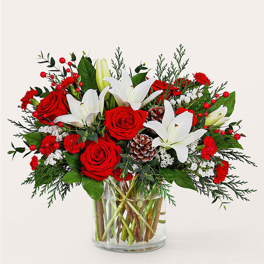 Best in Snow Bouquet –  De Voe Floral, Lena IL