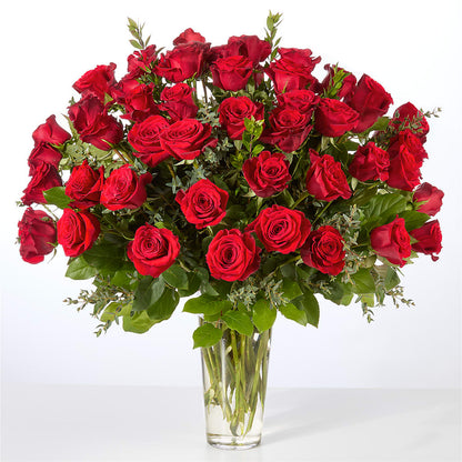 Forever Yours Fifty Stem Red Rose Bouquet –  De Voe Floral, Lena IL